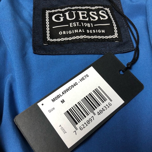 Guess blue stretch technical jacket size M - Picture 6 of 8